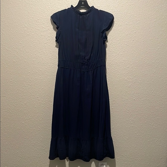 Time and Tru Blue Maxi Sundress with Flutter Sleeves - Picture 5 of 6
